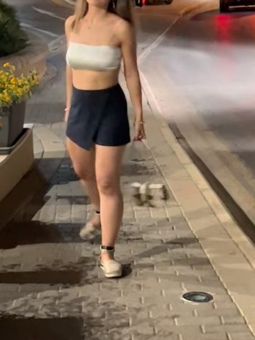Zara Silver Satin Cami Top
